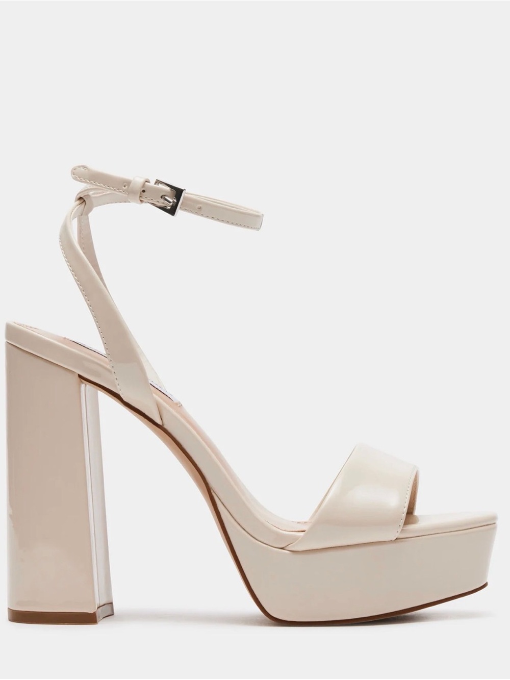 SOLD OUT Steve Madden Cream Platform Block Heel Sandals with Ankle Strap